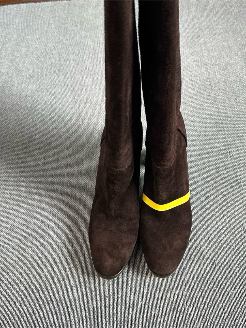Loro Piana Dark Brown Suede Over-the-Knee Boot - Picture 4 of 5